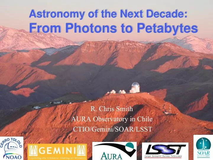astronomy of the next decade from photons to petabytes