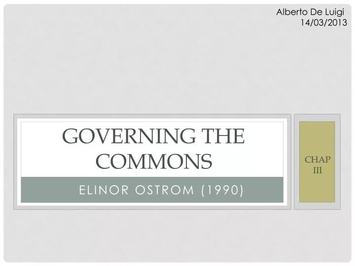 governing the commons