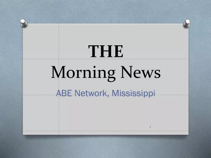the morning news