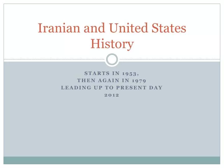 iranian and united states history