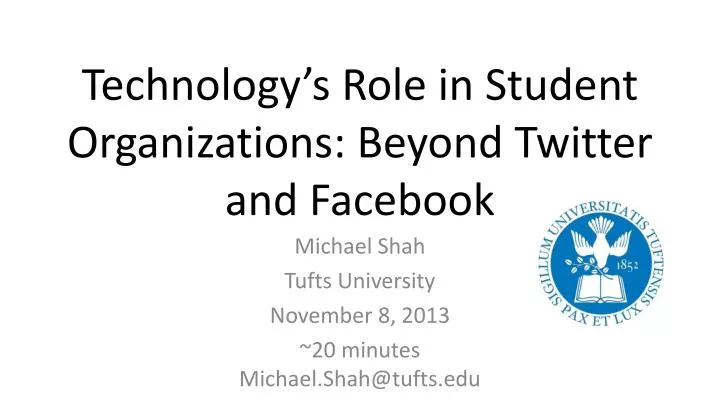 technolog y s role in student organizations beyond twitter and facebook
