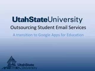 Outsourcing Student Email Services