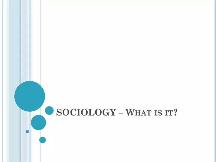 sociology what is it