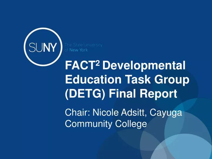 fact 2 developmental education task group detg final report