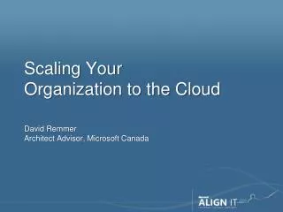 Scaling Your Organization to the Cloud