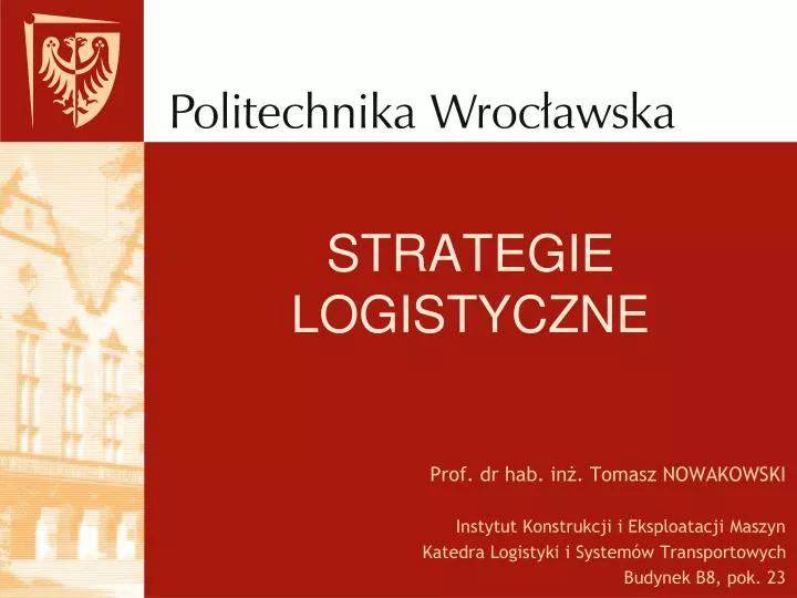 strategie logistyczne