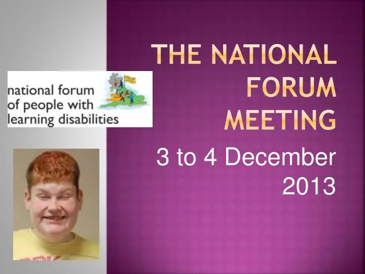 the national forum meeting