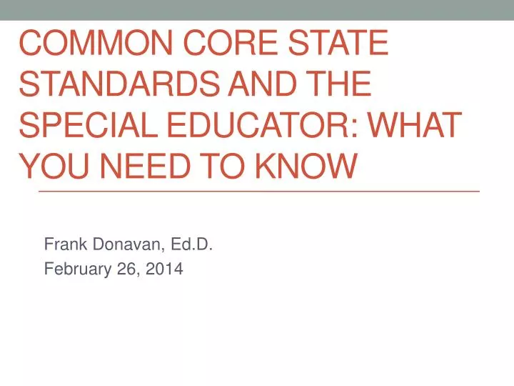 common core state standards and the special educator what you need to know