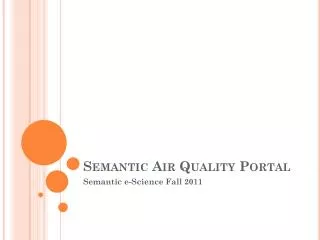 Semantic Air Quality Portal