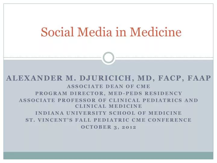 social media in medicine