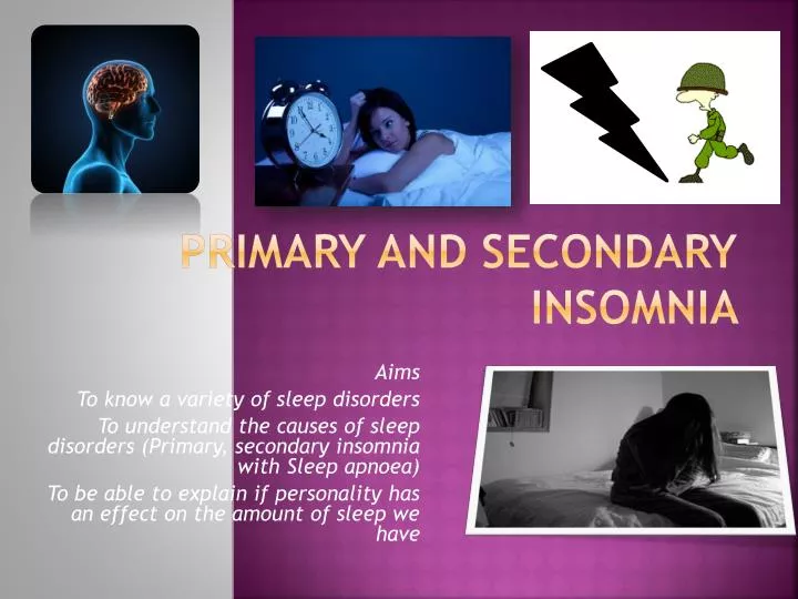 primary and secondary insomnia