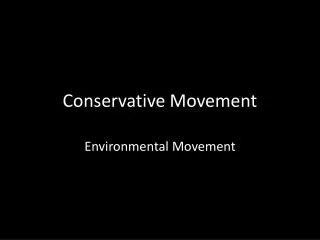 conservative movement