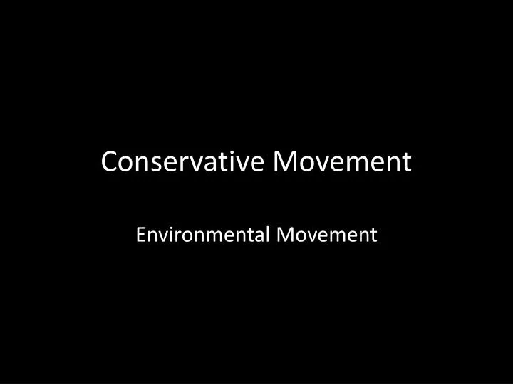 conservative movement
