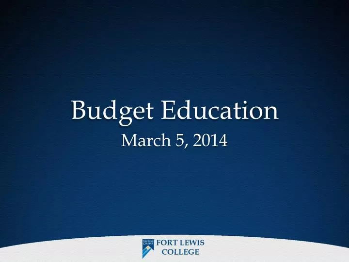budget educatio n