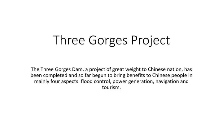 three gorges project