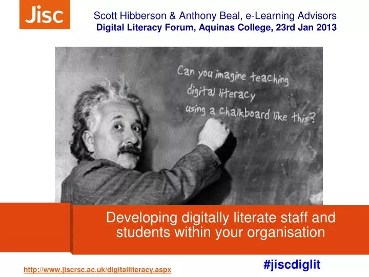 developing digitally literate staff and students within your organisation