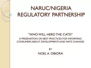 NARUC/NIGERIA REGULATORY PARTNERSHIP