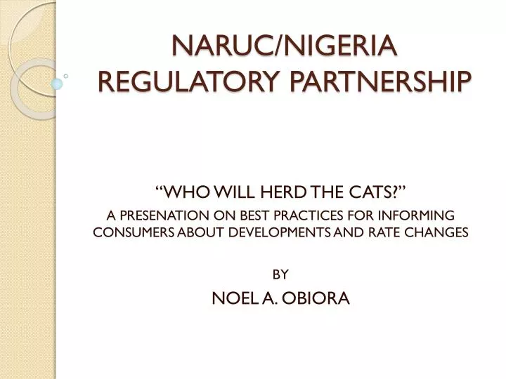 naruc nigeria regulatory partnership