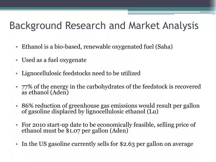 background research and market analysis