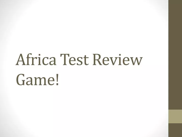 africa test review game