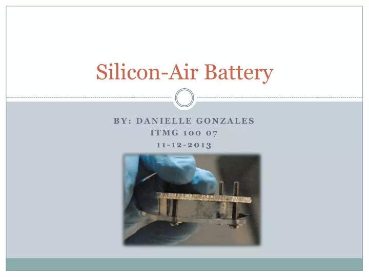 silicon air battery