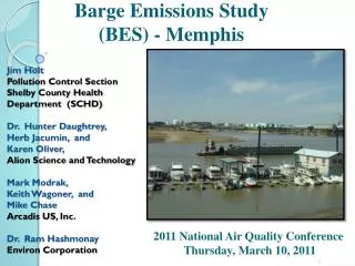 Barge Emissions Study ( BES ) - Memphis