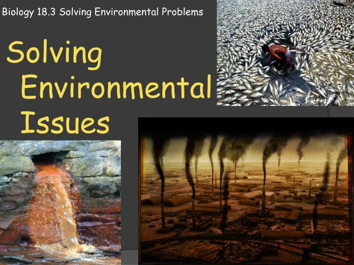 biology 18 3 solving environmental problems