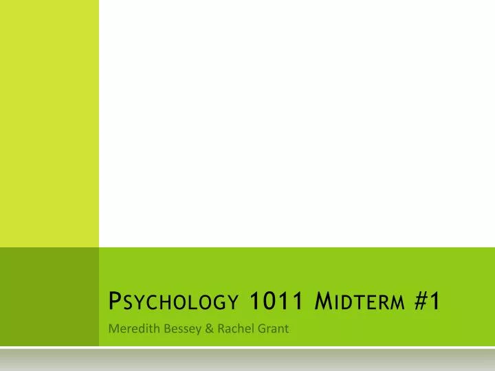 psychology 1011 midterm 1