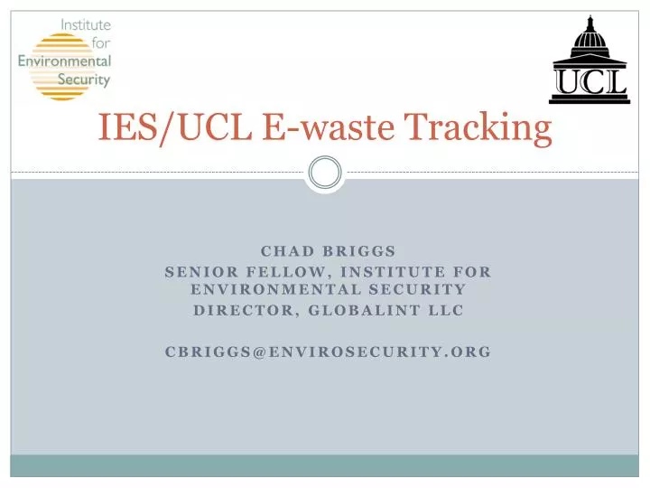 ies ucl e waste tracking
