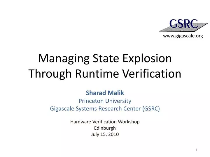 managing state explosion through runtime verification