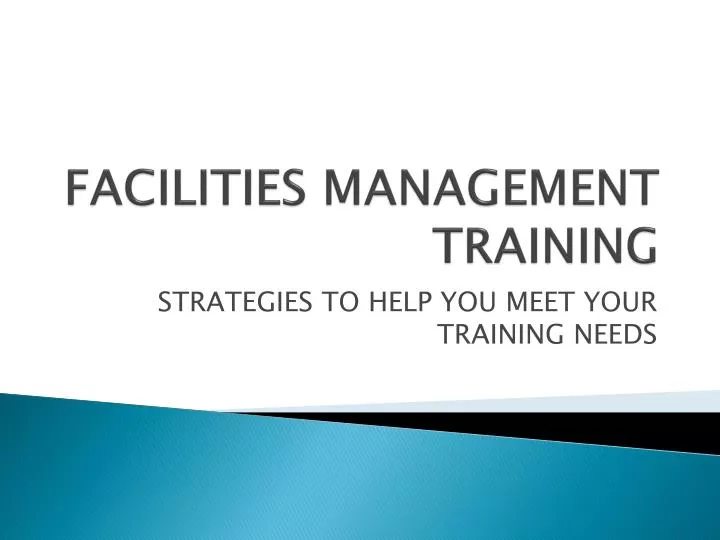 facilities management training
