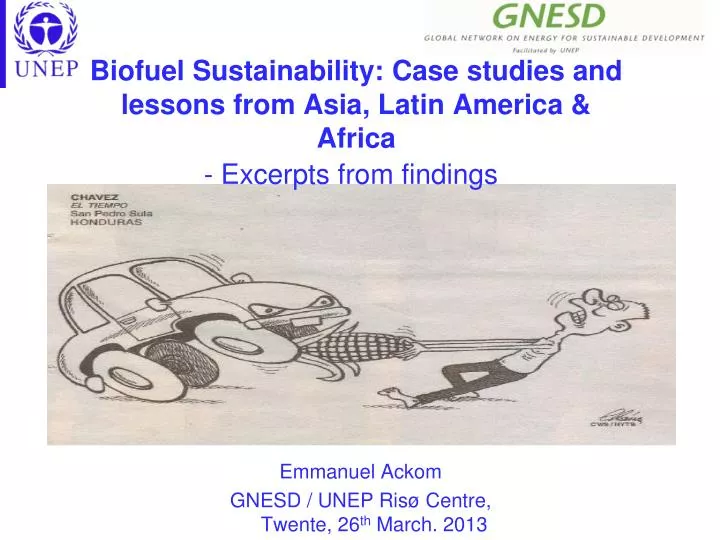 biofuel sustainability case studies and lessons from asia latin america africa