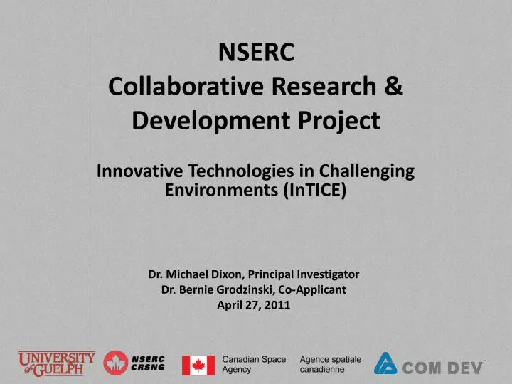 nserc collaborative research development project
