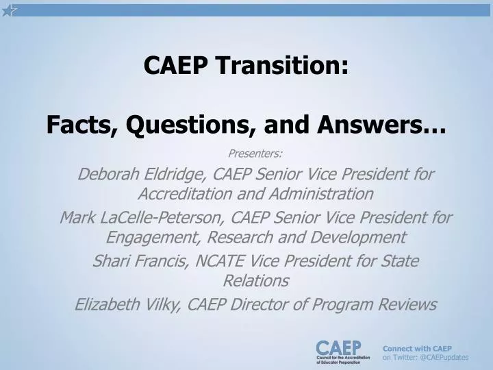 caep transition facts questions and answers