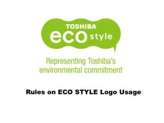 Rules on ECO STYLE Logo Usage