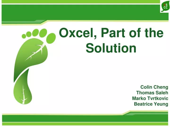 oxcel part of the solution