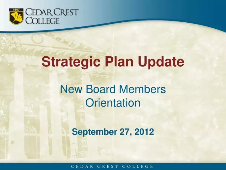 strategic plan update