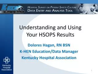 Understanding and Using Your HSOPS Results