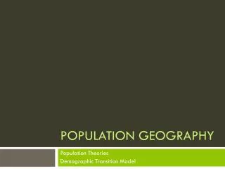 population geography