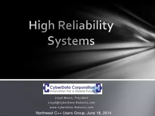 High Reliability Systems