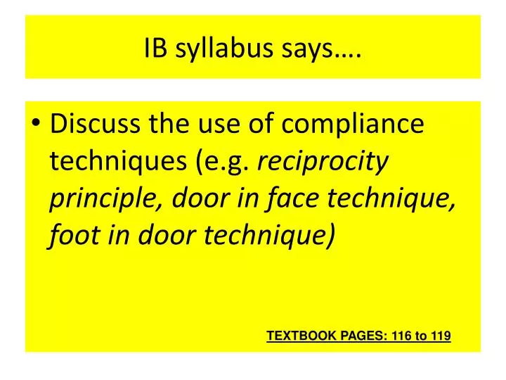 ib syllabus says