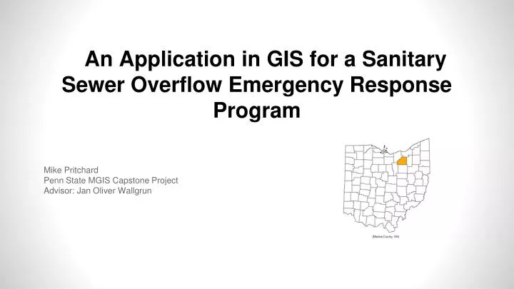an application in gis for a sanitary sewer overflow emergency response program