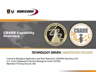 CBARR Capability Overview