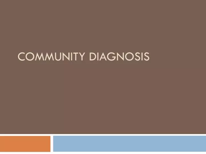 community diagnosis