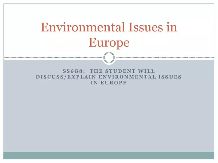environmental issues in europe