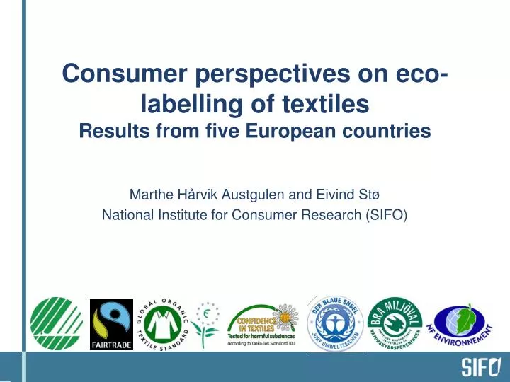consumer perspectives on eco labelling of textiles results from five european countries