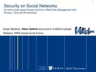 Security on Social Networks Or some clues about Access Control in Web Data Management with Privacy, Time and Provenance