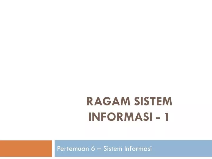 ragam sistem informasi 1