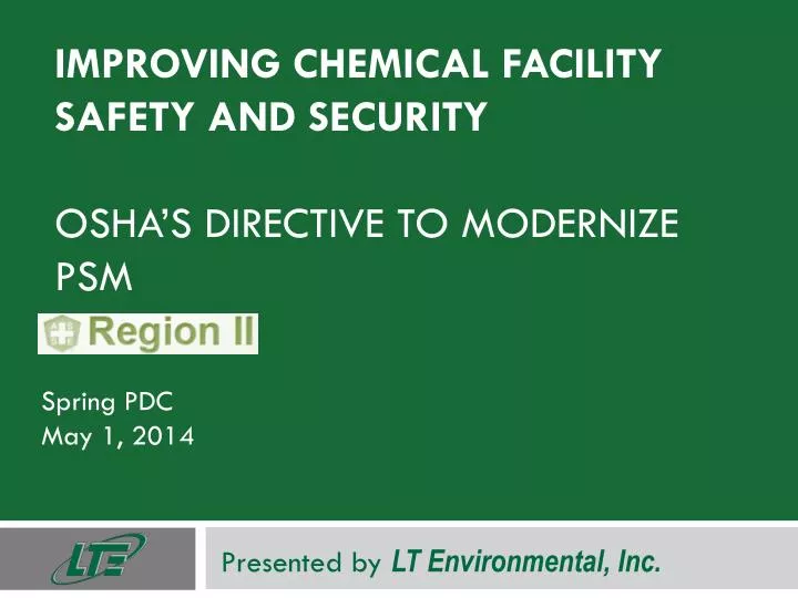 improving chemical facility safety and security osha s directive to modernize psm