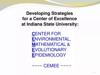 at Indiana State University: